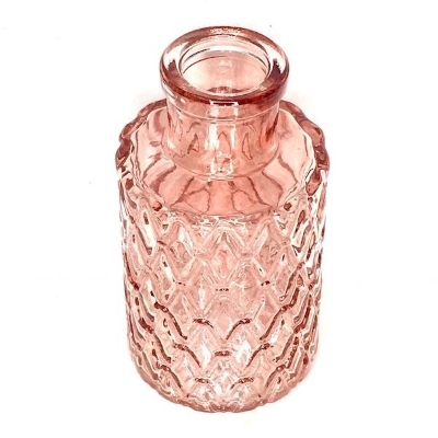 Rose Glass Geometric Vase 9.5cm