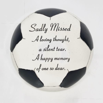 Black Football Memorial 16cm