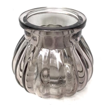 Grey Glass Bubble Vase 7.5cm