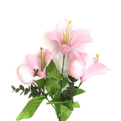 Pink Lily & Egg Bush 34cm