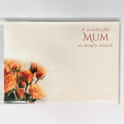 Wonderful Mum Orange Flowers Florist Cards x 6