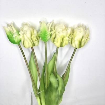 White Green Tulip Bundle 40cm