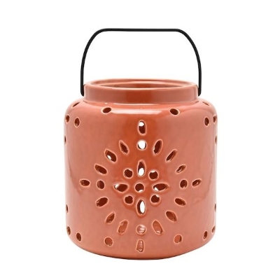 Terracotta Ceramic Lantern 21cm