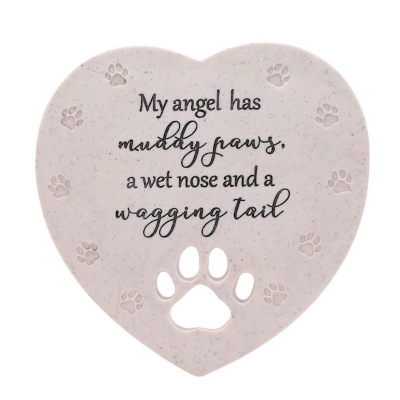 Pet Memorial Heart Stone 21cm