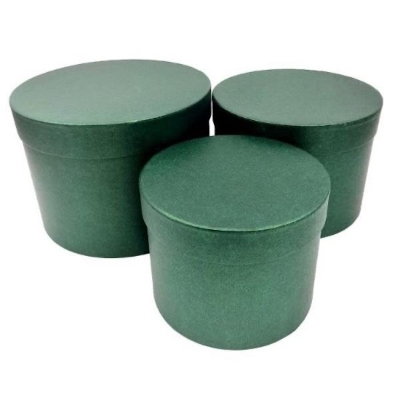 Green Hat Box Set Of 3