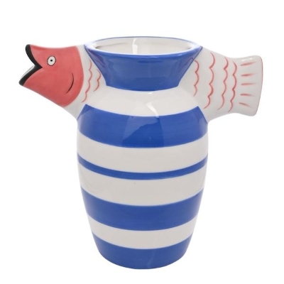Fish Striped Deco Vase 20cm