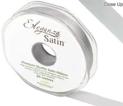Silver Satin Ribbon 15mm 