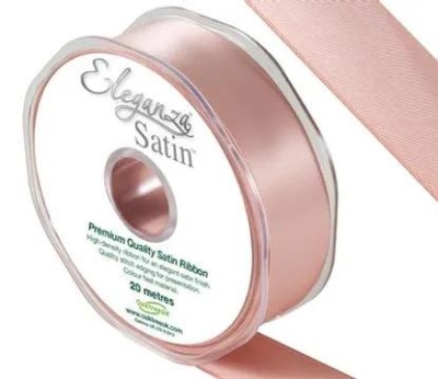 Rose Gold Satin Ribbon 25mm 