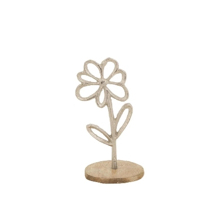 Silver Flower on Base 15cm
