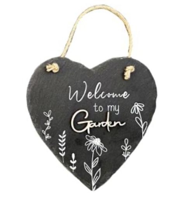 Welcome To My Garden Slate 20cm