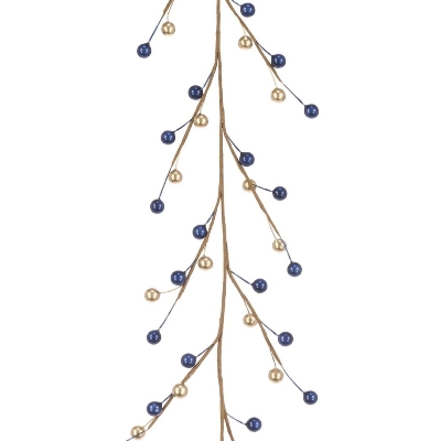 Blue & Gold Berry Garland 150cm