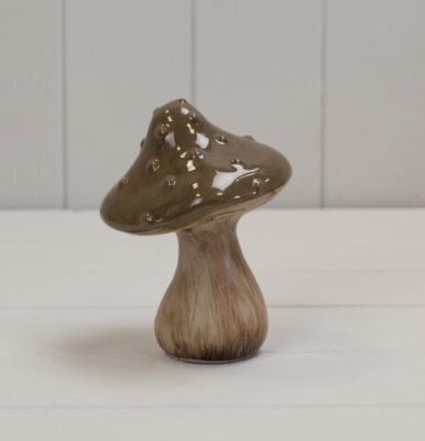 Brown Ceramic Mushroom 13.5cm
