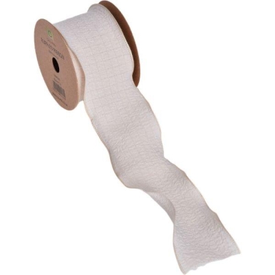 Taupe Beige Ruffled Ribbon 40mm
