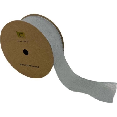 Grey Crushed Silk Ribbon 38mm