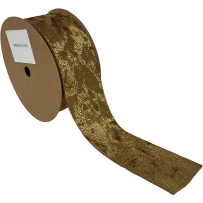 Bronze Crushed Velvet Ribbon 38mm