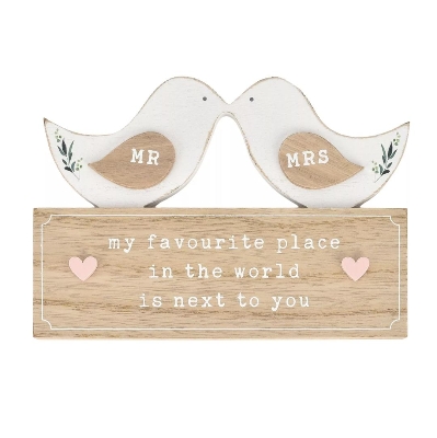 Love Story Mr & Mrs Plaque 