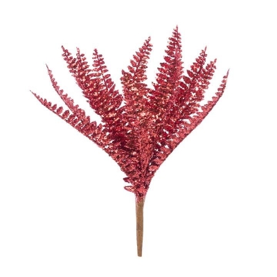 Red Glitter Boston Fern 29cm