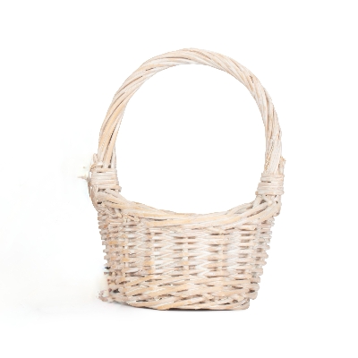 Mini White Shopper Basket 15cm