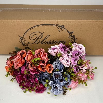 Vintage Rose & Daisy Bush 31cm