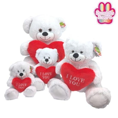 White I Love You Bear 20cm