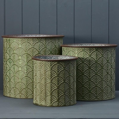 Vintage Green Planter 20cm