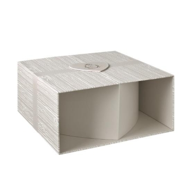 Grey Oxford Heart Box 11cm