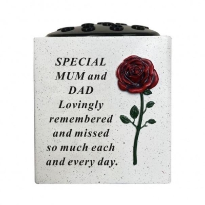 Mum & Dad Red Rose Pot 13cm