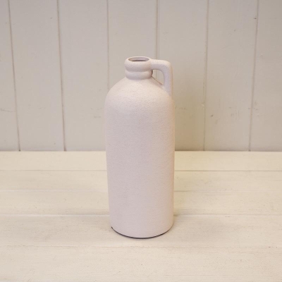 Tall White Textured Vase 24cm