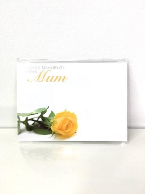 Florist Cards Mum Yellow x 6