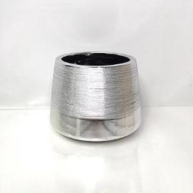 Coloured Pots Silver