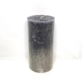 Anthracite Black Levi Candle 14cm