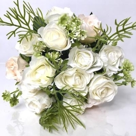 Ivory Rose And Fern Bundle 28cm