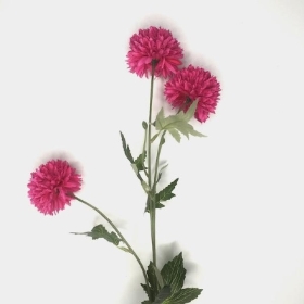 Cerise Pink Pom Pom Chrysanthemum 70cm