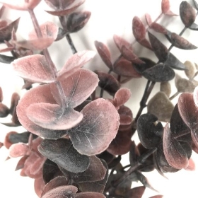 Dark Brown Flocked Eucalyptus Bush 30cm