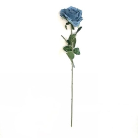 Blue Arundel Open Rose 75cm