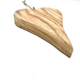 Natural Wooden Chunky Hanging Wooden Heart 25cm