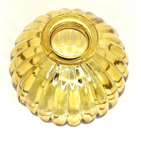 Yellow Glass Round Vase 9cm