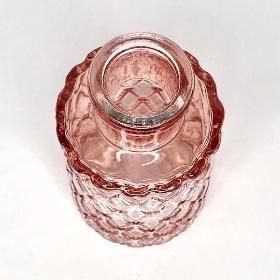 Rose Glass Geometric Vase 9.5cm
