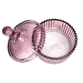 Amethyst Glass Decorative Jar 12cm