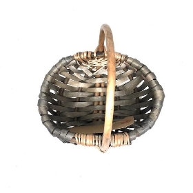 Grey Chipwood Shopping Basket 16cm 