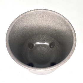 Grey Straw Pot With Feet 15cm