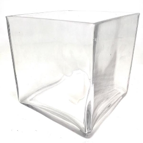 Clear Glass Cube 14cm