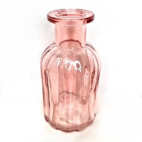 Pink Glass Flora Bottle 10cm