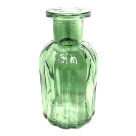 Green Glass Flora Bottle 10cm