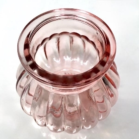 Pink Glass Bubble Vase 7.5cm