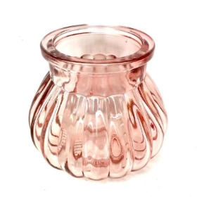 Pink Glass Bubble Vase 7.5cm