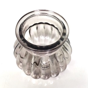 Grey Glass Bubble Vase 7.5cm