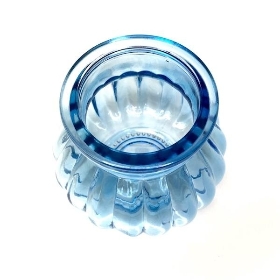 Blue Glass Bubble Vase 7.5cm
