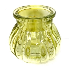 Yellow Glass Bubble Vase 7.5cm
