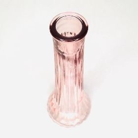 Pink Glass Ashley Bud Vase 21.5cm